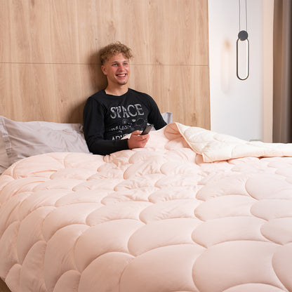 Microvezel Dekbed Eazy Creme Pink - Bedworld B.V.