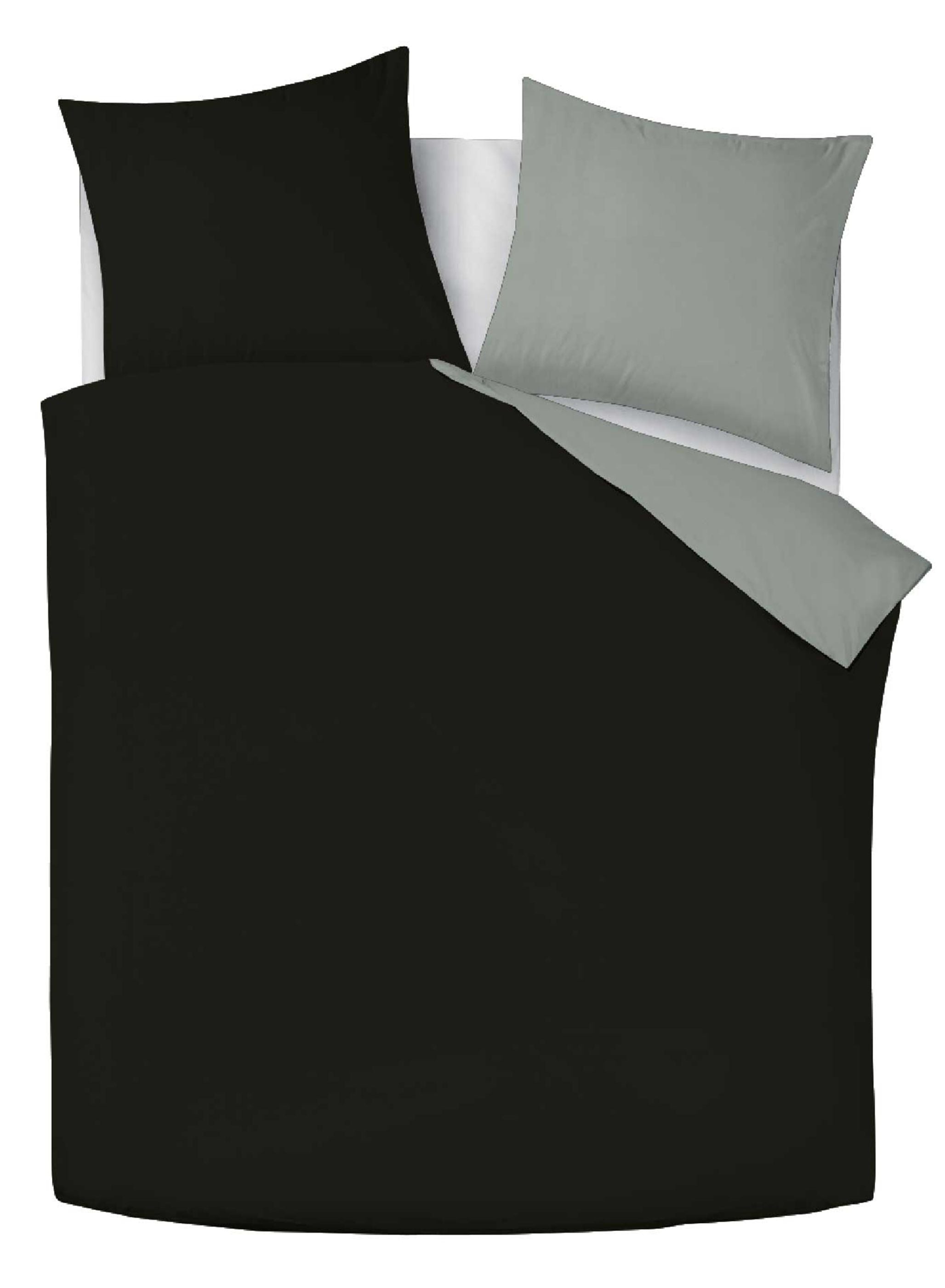 Dekbedovertrekset Double Face – Antraciet & Wit - Bedworld B.V.