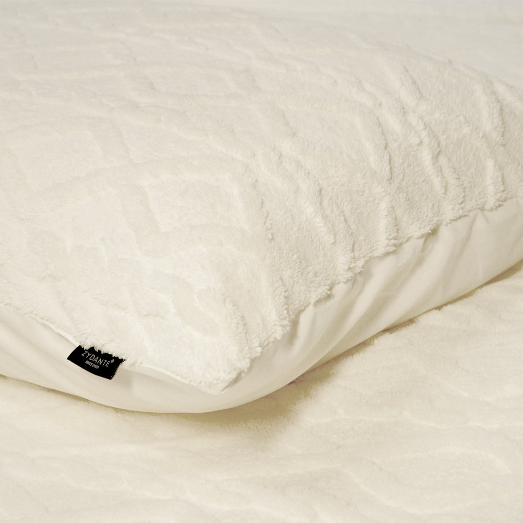 Dekbedovertrekset Jacquard Teddy Whisper White - Bedworld B.V.