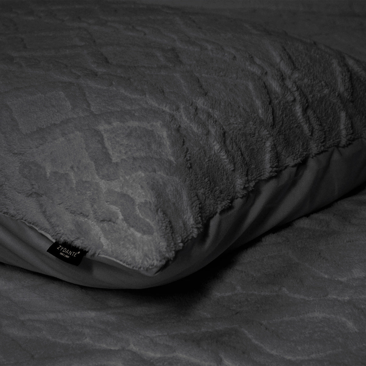 Dekbedovertrekset Jacquard Teddy Antraciet - Bedworld B.V.