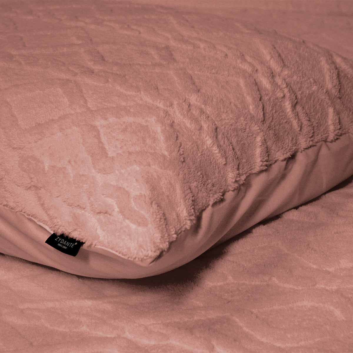 Dekbedovertrekset Jacquard Teddy Peach - Bedworld B.V.