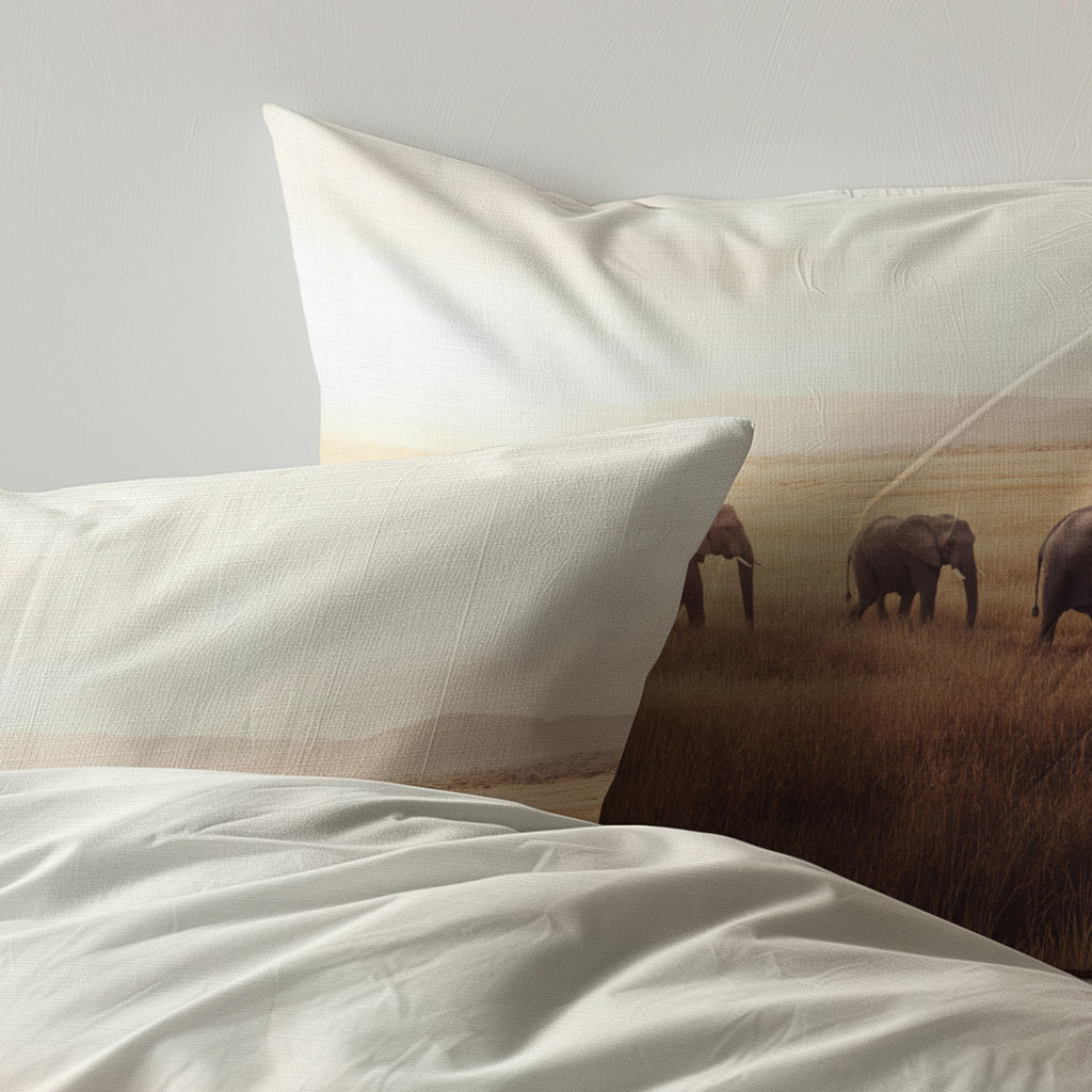 Microvezel dekbedovertrekset Terra Plains Elephant - Bedworld B.V.