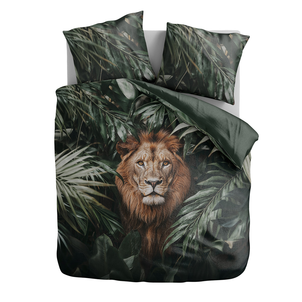Microvezel dekbedovertrekset Jungle Majesty Lion - Bedworld B.V.