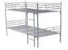 Stapelbed met spiraalbodem - 90x200 cm - Zilver - Bedworld B.V.