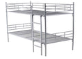 Stapelbed met spiraalbodem - 90x200 cm - Zilver - Bedworld B.V.