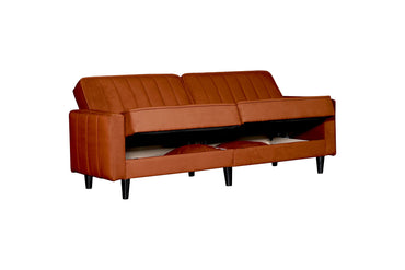 Sofabed Lisboa oranje - 214x85x90 cm - Bedworld B.V.