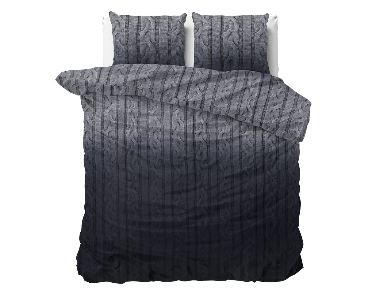 Flanel Dante Antraciet  -  Dekbedovertrek - Bedworld B.V.