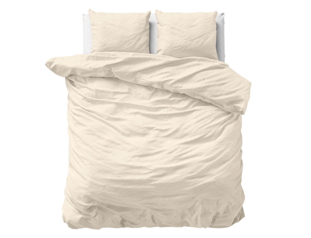 Uni Satijn Zand - Katoen/Satijn - Dekbedovertrek - Bedworld B.V.