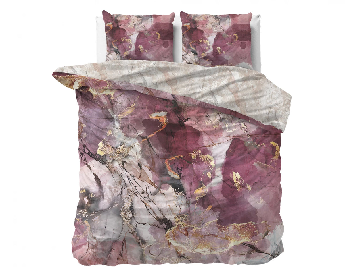 Breccia Roze Katoen Satijn Dekbedovertrek - Bedworld B.V.