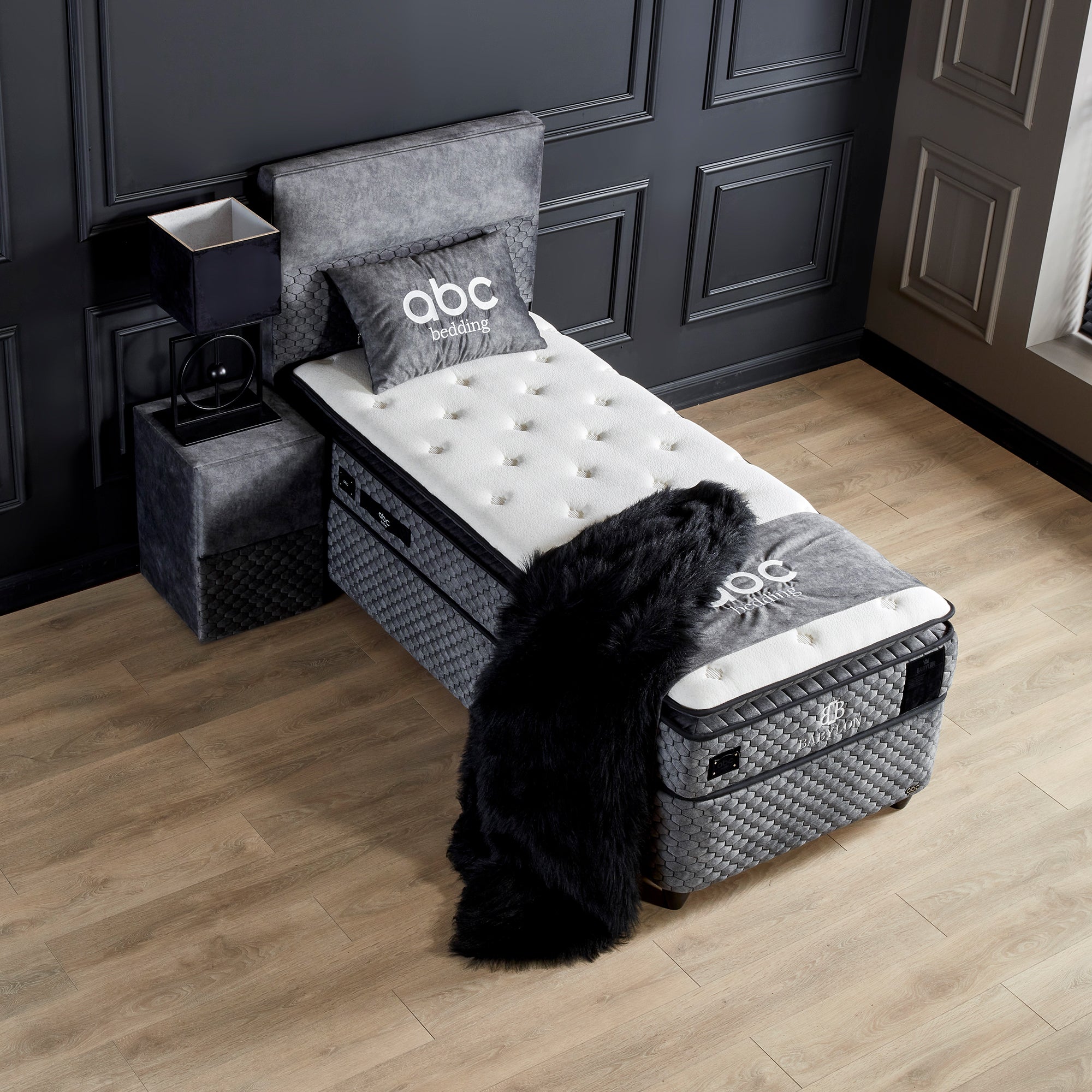 Opberg Boxspring Babylon Grijs - Bedworld B.V.