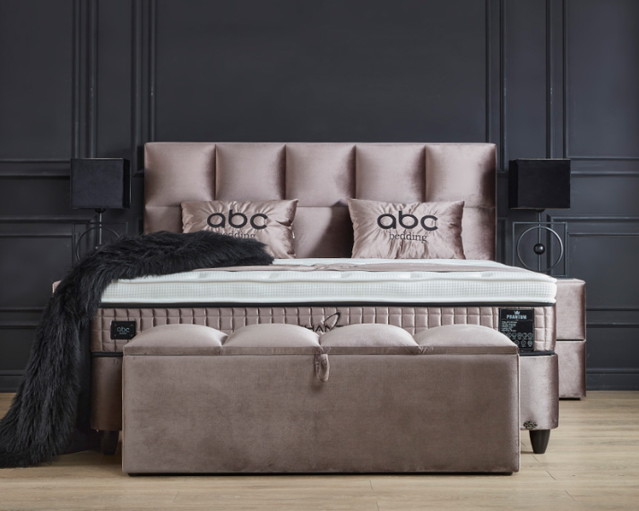 Opberg Boxspring Phantom – Beige - Bedworld B.V.