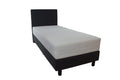 Eenpersoons Boxspring Basic 90x200 cm - Antraciet - Inclusief Pocketvering Comfort Gold HR55 - Bedworld B.V.