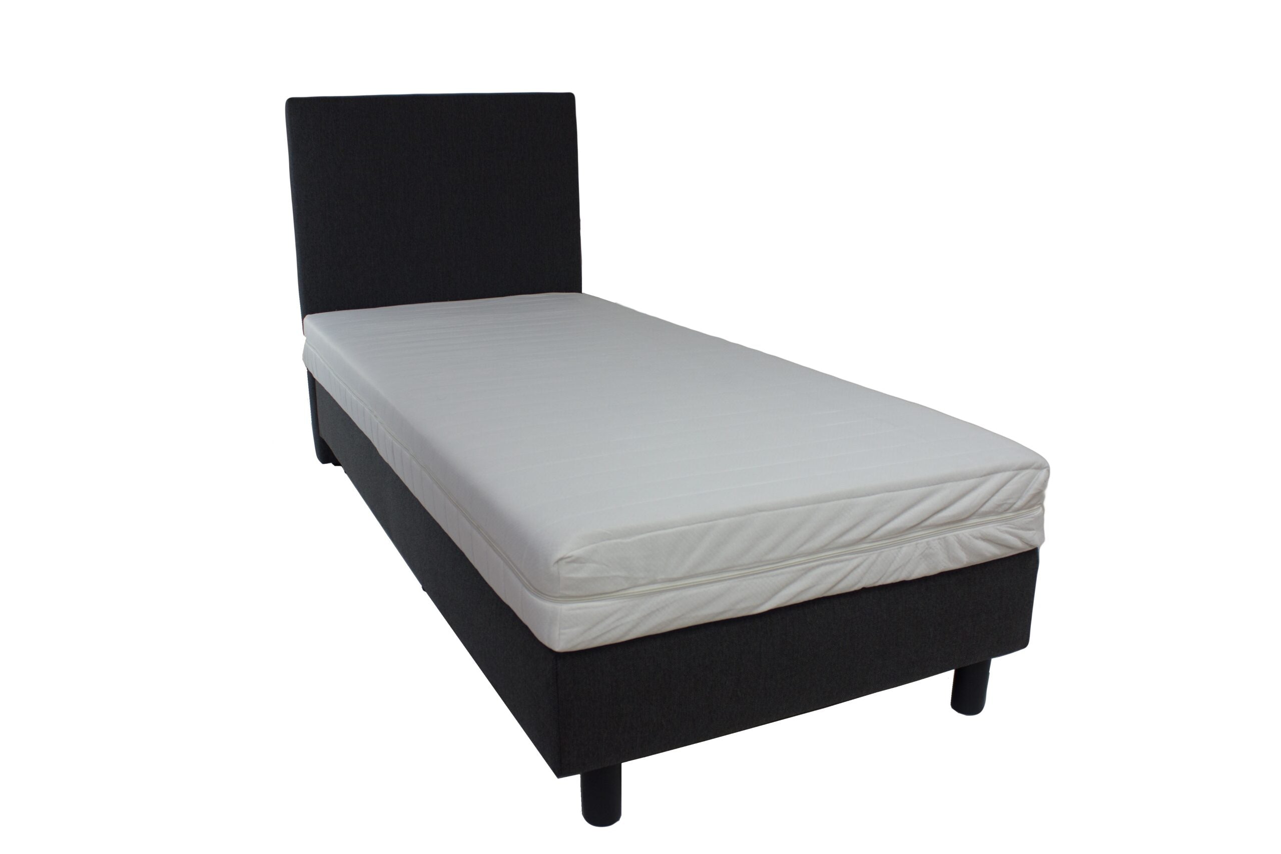 Matras - Budget Boxspring Basic 1 Persoons Antraciet Inclusief Koudschuim HR37 - 90 x 200 cm - Bedworld B.V.