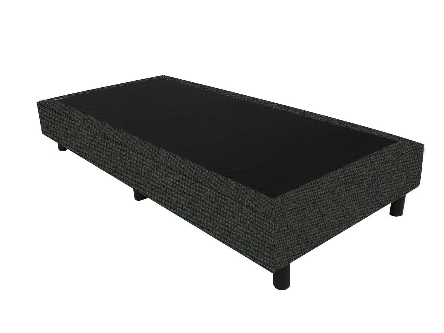 Bedworld - Budget Boxspring Linnenlook Zwart - 100 x 210 cm - Bedworld B.V.