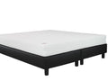 Boxspring 120x200 Skai zwart inclusief matras pocket koudschuim - Bedworld B.V.