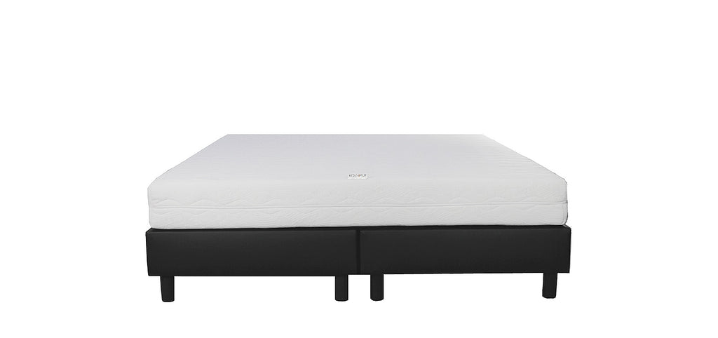 Boxspring Basic Skai Zwart - Pocket Koudschuim - Bedworld B.V.