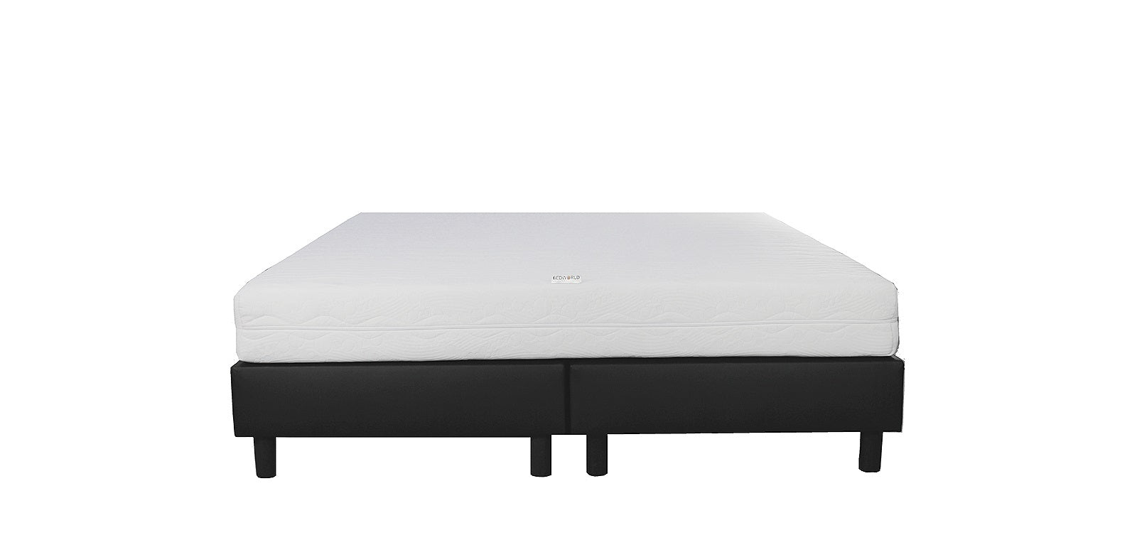 Boxspring Basic Skai Zwart - Pocket Koudschuim - Bedworld B.V.