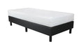 Boxspring 80x200 Skai zwart inclusief Matras Pocket Koudschuim - Bedworld B.V.