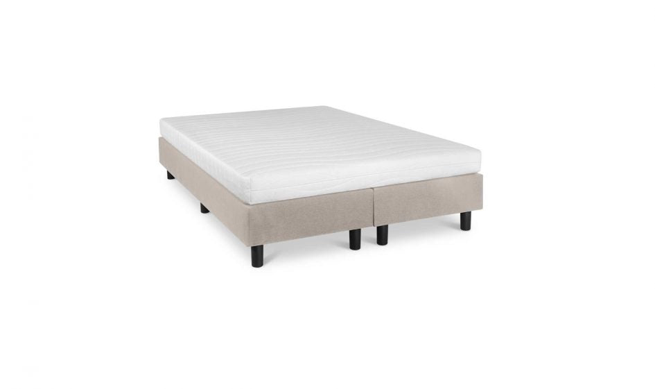 Boxspring Student Basic Beige - 180x200 cm - Comfort Foam Matras - Bedworld B.V.