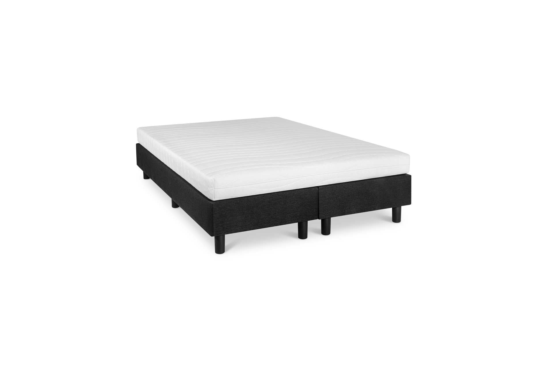 Boxspring Student Basic Zwart - 140x220 cm - Comfort Foam Matras - Bedworld B.V.