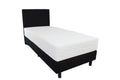 Boxspring Zwart 1 persoons inclusief pocket koudschuim matras 80x200 cm - Bedworld B.V.