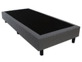 Eenpersoons Boxspring 90x200 cm - Grijs - Zonder Matras - Bedworld B.V.