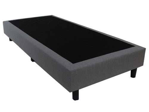 Eenpersoons Boxspring 90x200 cm - Grijs - Zonder Matras - Bedworld B.V.