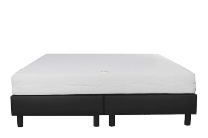 Budget Boxspring Basic Skai Zwart Pocket - Koudschuim - Bedworld B.V.