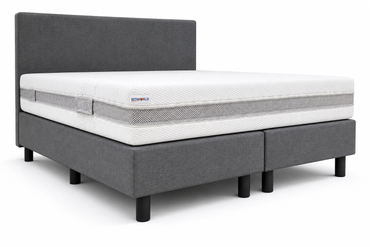 Budget Boxspring Grijs Micropocketmatras HR55 - Bedworld B.V.