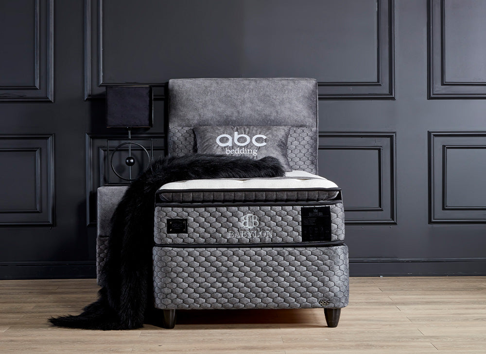 Opberg Boxspring Babylon – Grijs - Bedworld B.V.