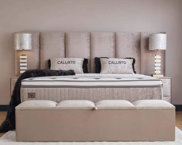 Opberg Boxspring Calisto – Beige - Bedworld B.V.
