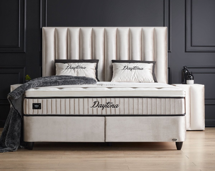 Opberg Boxspring Daytona – Beige - Bedworld B.V.