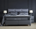 Opberg Boxspring Hamilton Grijs - Bedworld B.V.