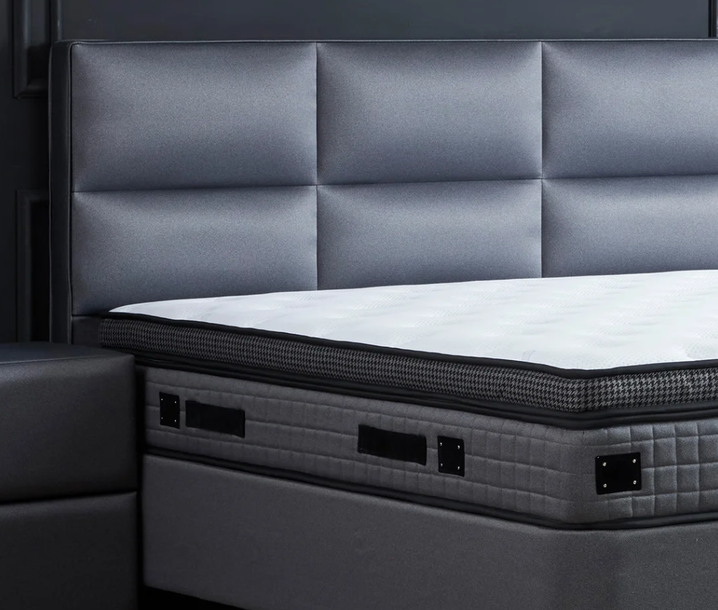 Opberg Boxspring Hamilton Grijs - Bedworld B.V.