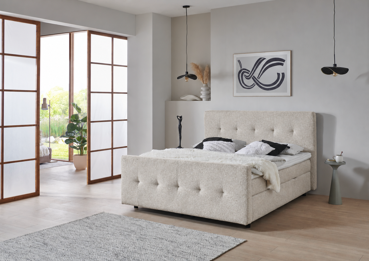 Opbergboxspring Rievierra de Luxe met Voetbord