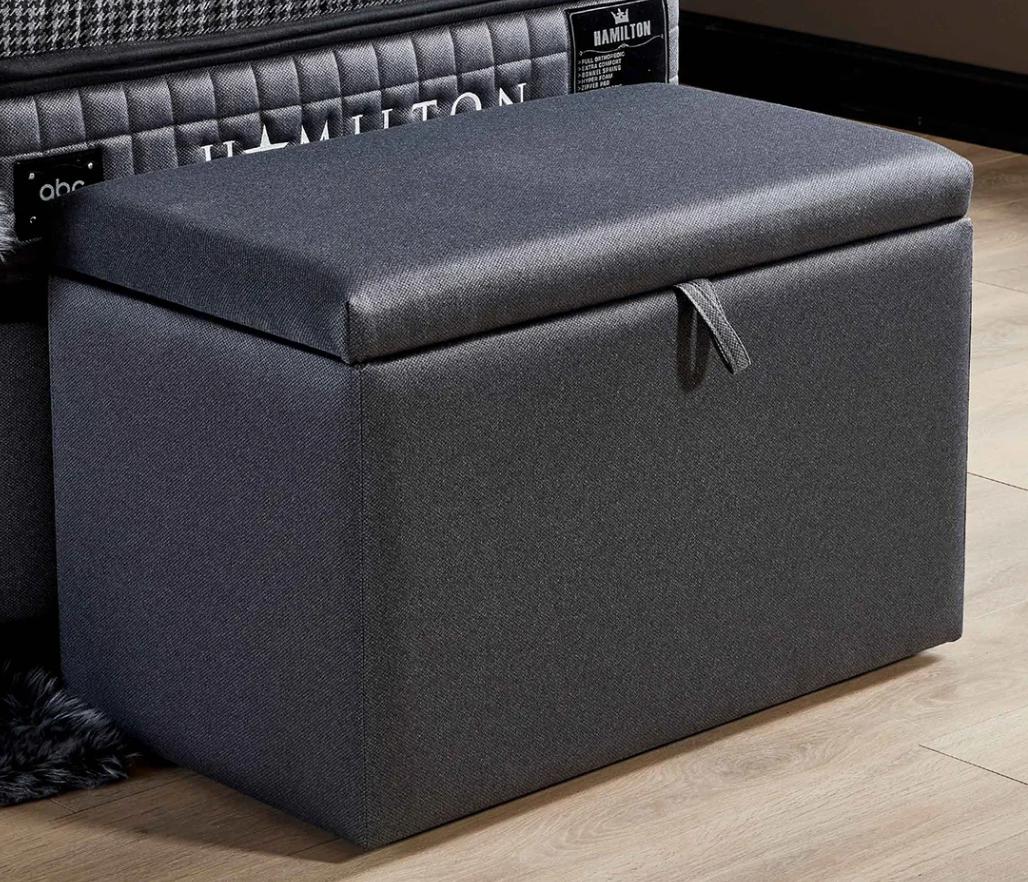 Opberg boxspring Hamilton 90x200 Grijs - Bedworld B.V.