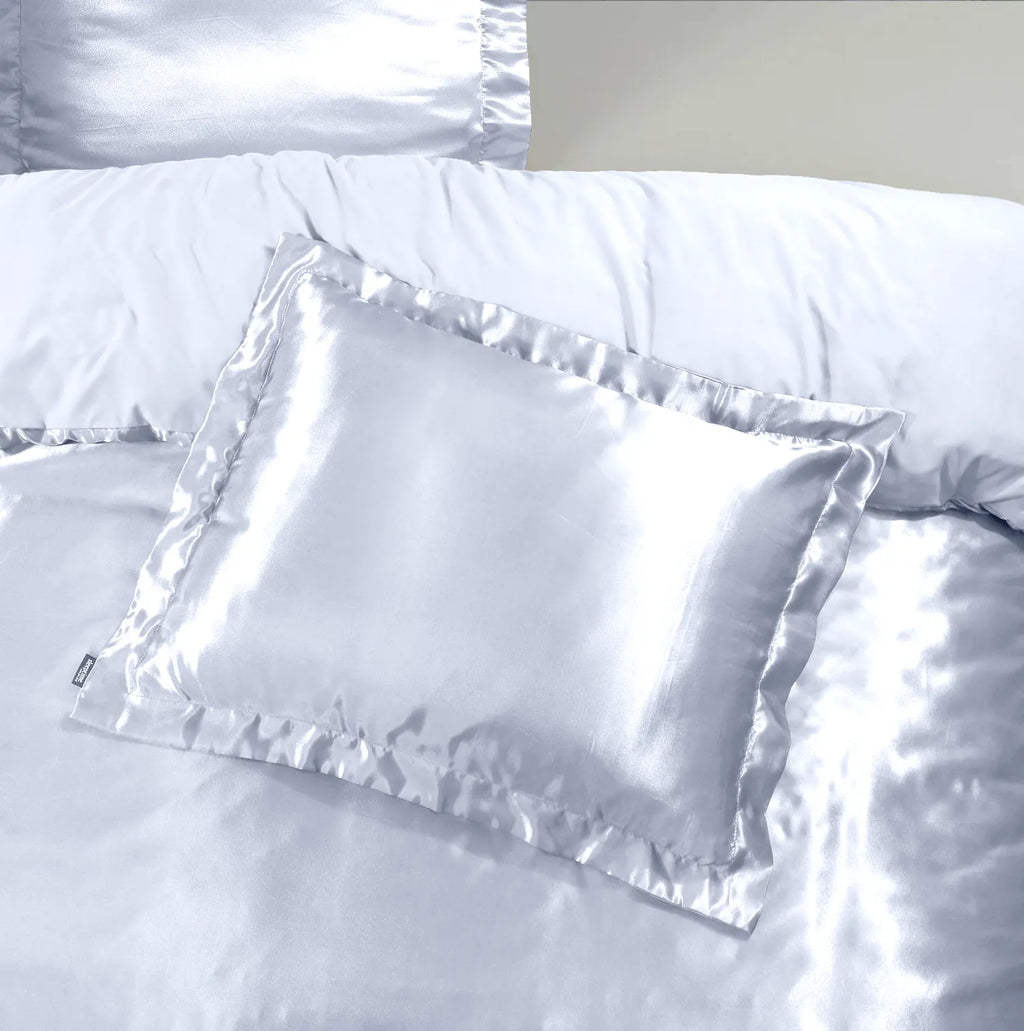 Glossy Wit Kussensloop 2pack - Bedworld B.V.