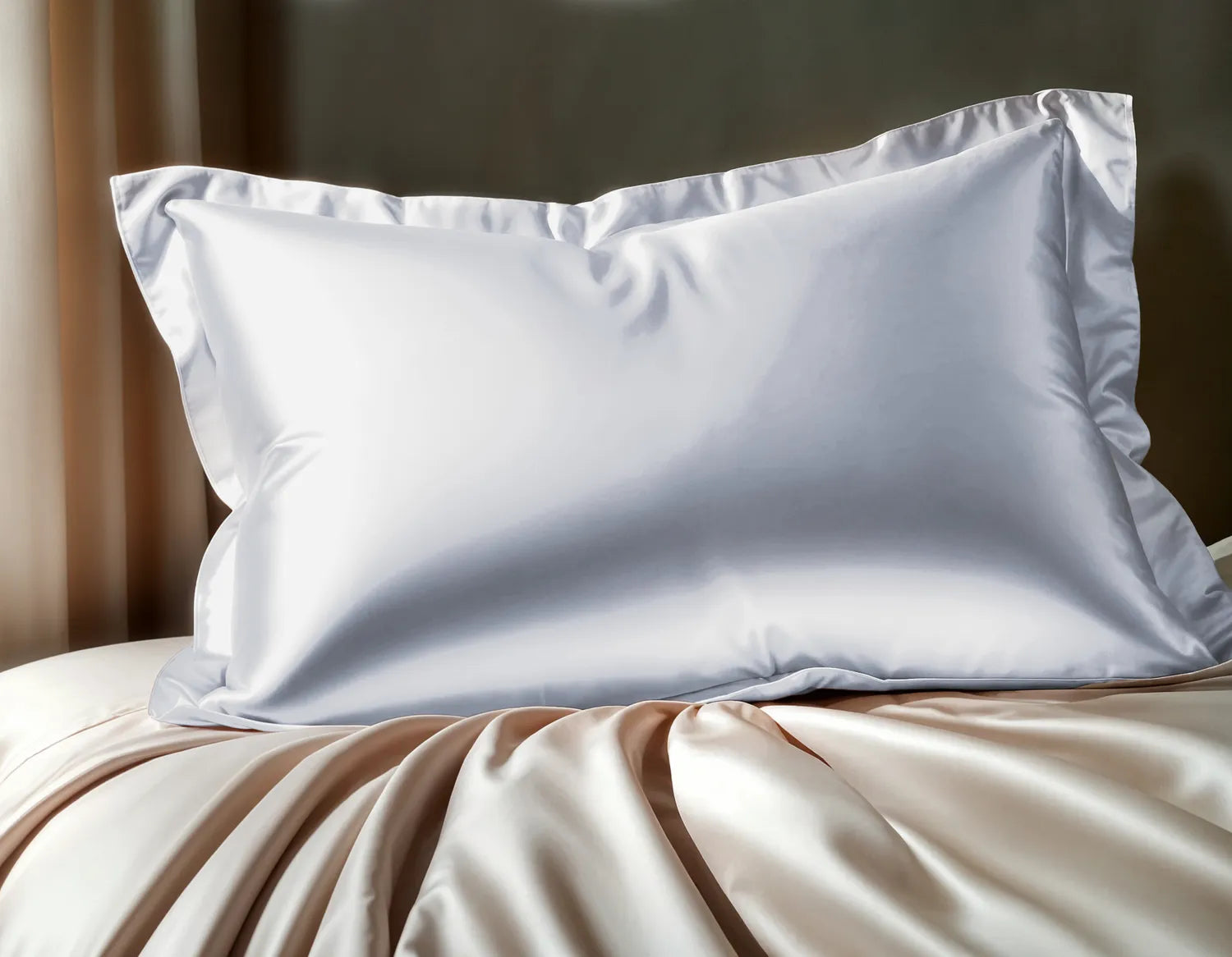 Glossy Wit Kussensloop 2pack - Bedworld B.V.