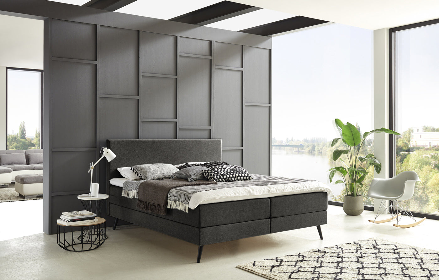 Boxspring v450 - Compete set - Antraciet - Bedworld B.V.