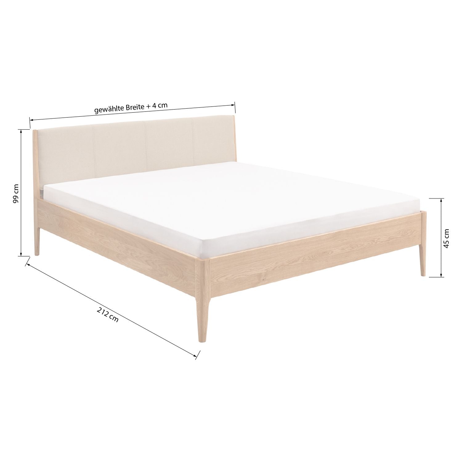 Woodstock Natura – Massief Wild Eiken Bed, Metaalvrij