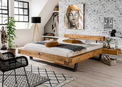 Woodstock zwevend bed – Balkenbed IV met Hoofdeinde - Stijlvol en Modern Design