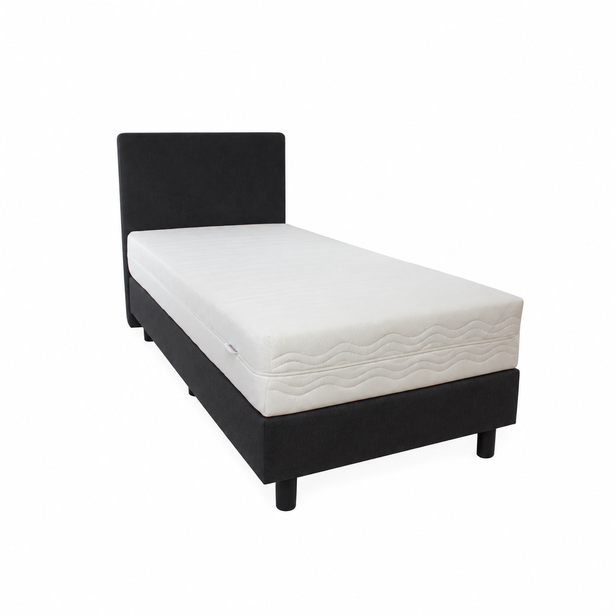 Budget Box Spring Single Bed – Anthracite Comfort Gold HR55