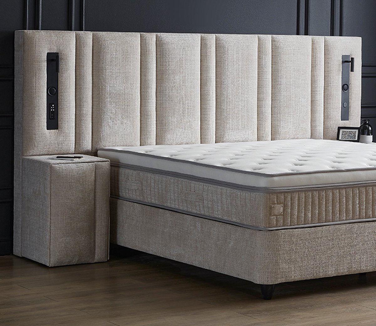 Opberg Boxspring Riviera Beige - Bedworld B.V.