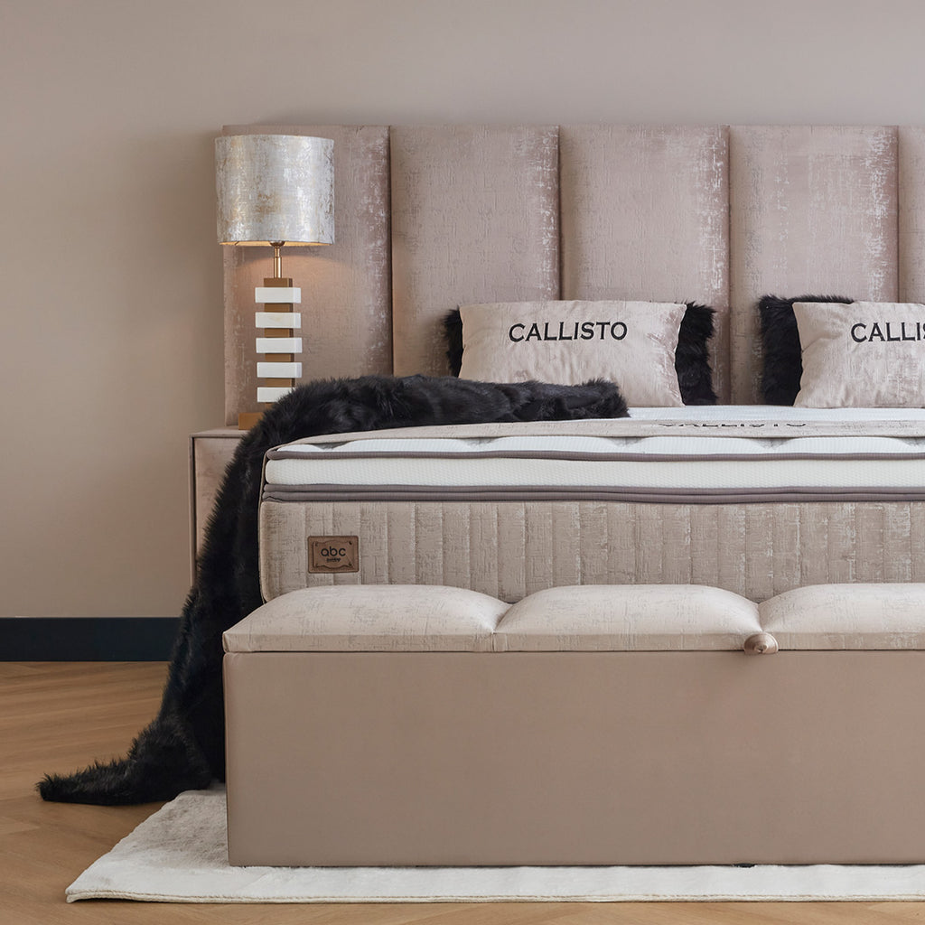 Opberg Boxspring Calisto Beige - Bedworld B.V.