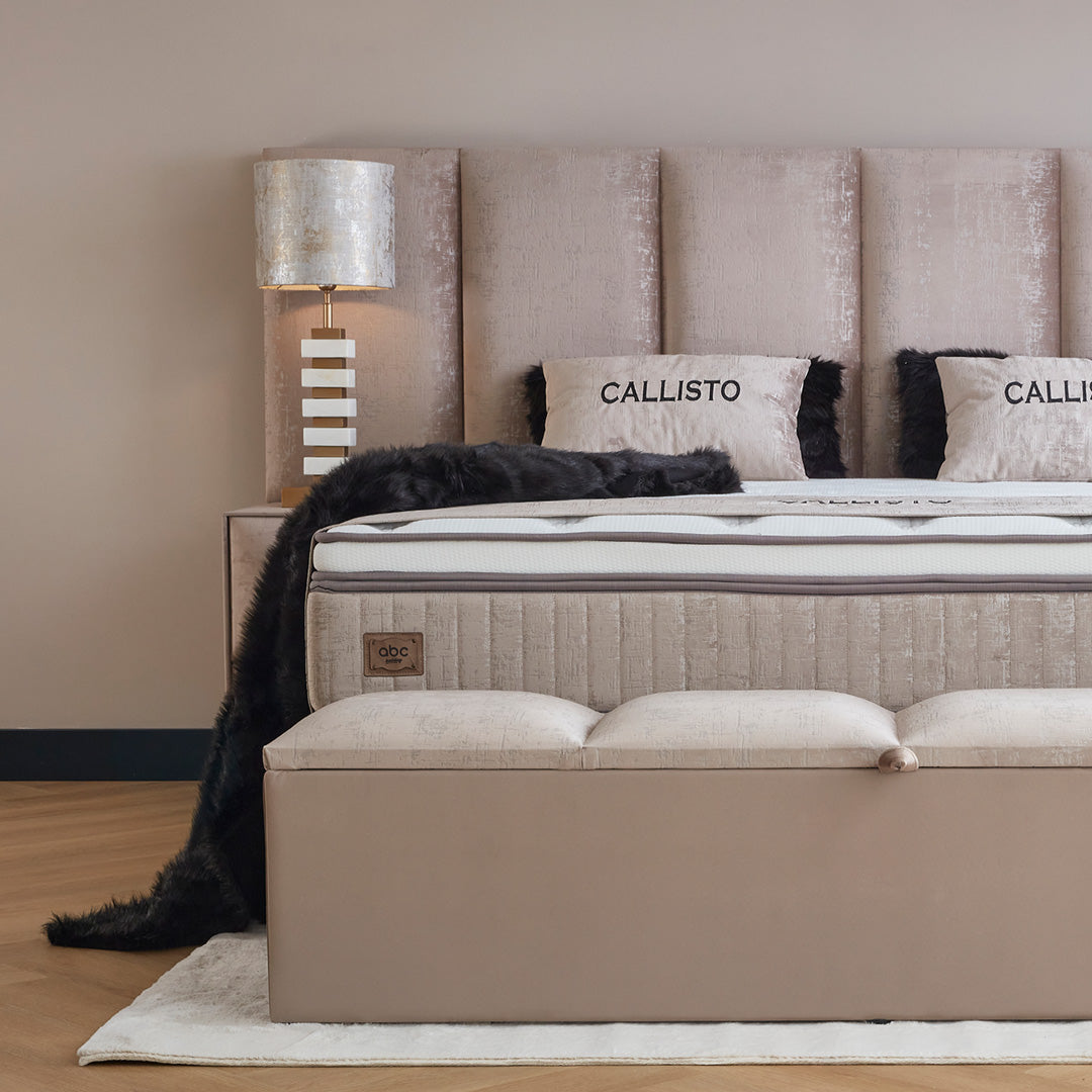 Opberg Boxspring Calisto Beige - Bedworld B.V.
