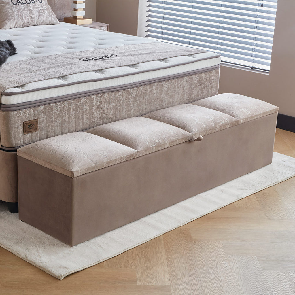 Opberg Boxspring Calisto Beige - Bedworld B.V.