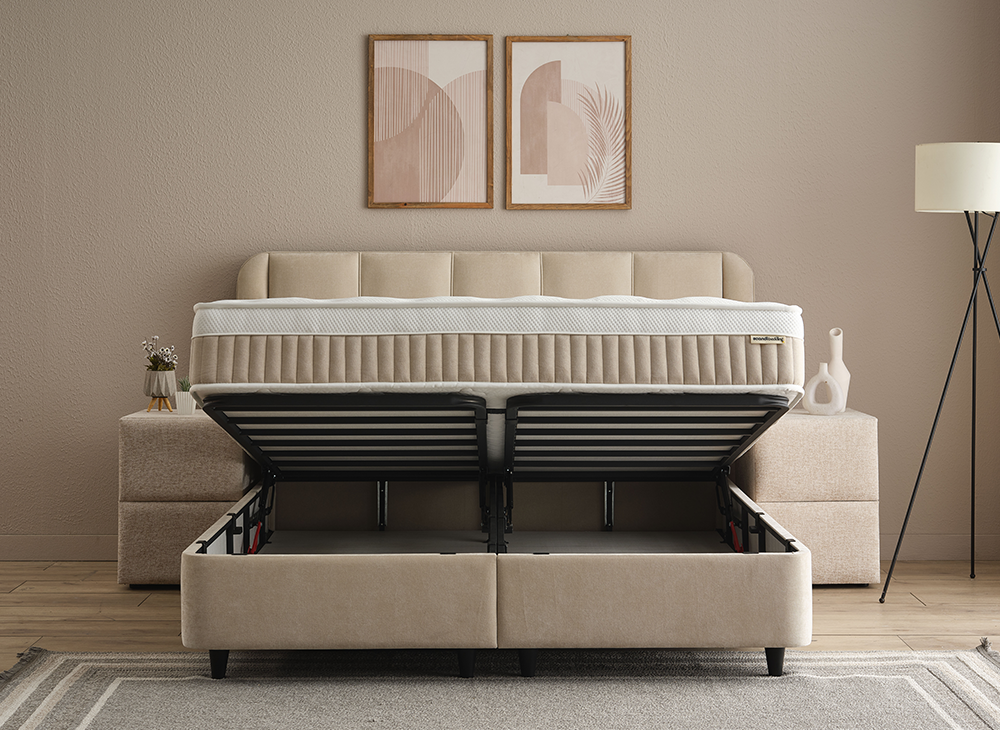 Opberg Boxspring Calma - Bedworld B.V.