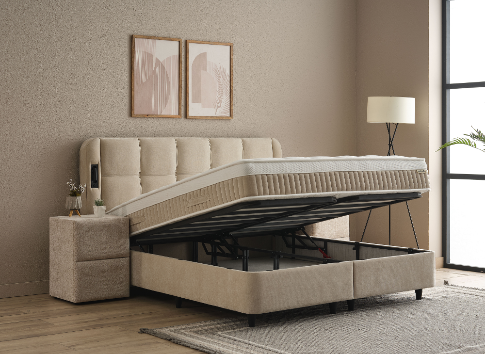 Opberg Boxspring Calma - Bedworld B.V.