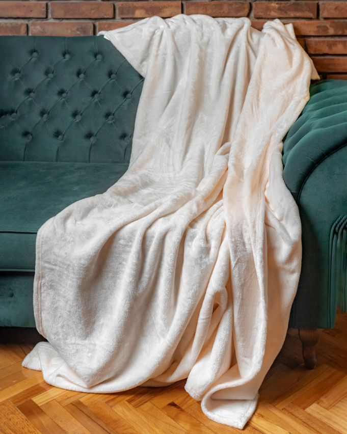 Coral Fleece Deken - Wit - Bedworld B.V.