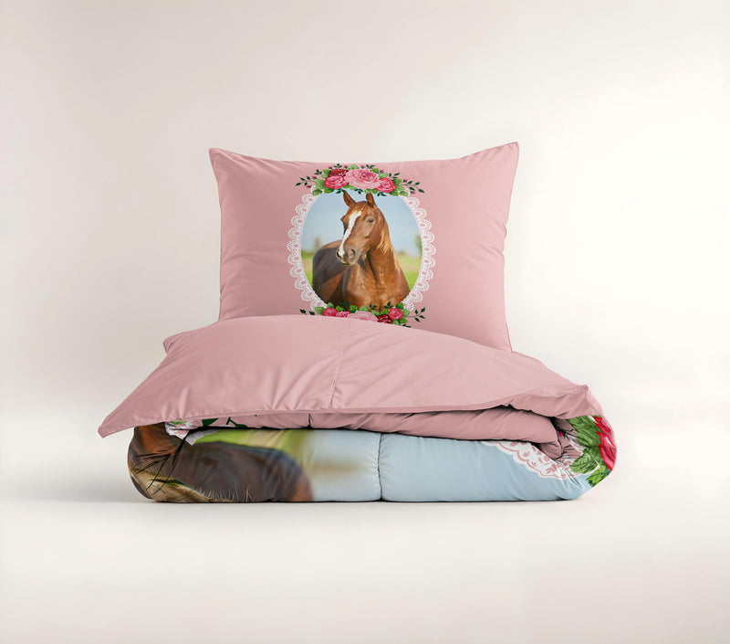 Cute Horse Roze Dekbedovertrek - Bedworld B.V.